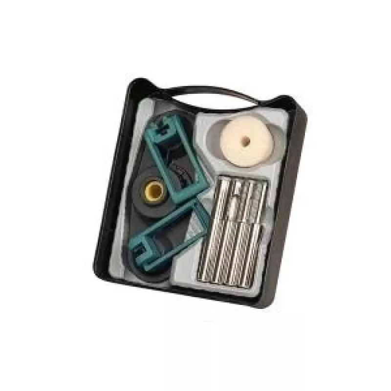Wolfcraft 8771000 plytelių grąžtų rinkinys, 4 dalių, volframo karbido ietinis antgalis, 5/6/8/10 mm, cilindrinis kotas