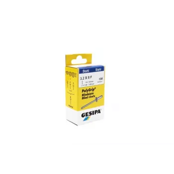 GESIPA PolyGrip® aklinų kniedžių rinkinys 3,2 x 8 mm plienas/plienas, 100 vnt. 1464887