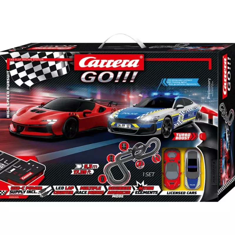 Carrera GO!!! High Speed Pursuit elektrinis lėlių automobilių lenktynių rinkinys