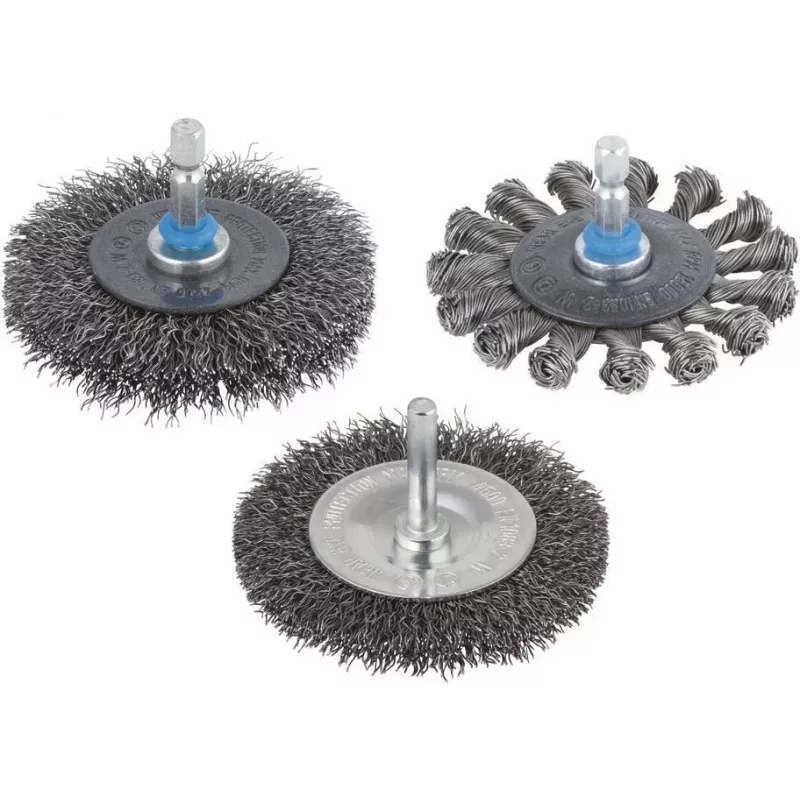 Wolfcraft 2103000 plieninis vielinis diskinis šepetys 100 mm M14 gofruotas