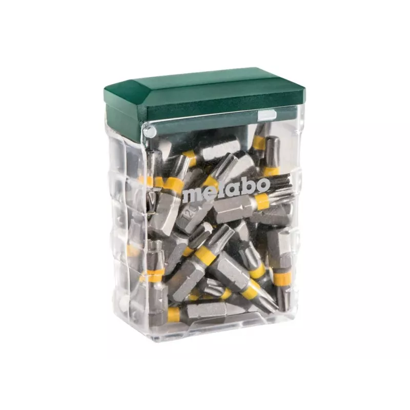 Metabo 626712000 25 dalių TX20 saugos Torx antgalių rinkinys su magnetiniu antgalių laikikliu