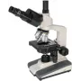BRESSER trinokulinis šviesos mikroskopas, 40x-1000x padidinimas, LED apšvietimas, mechaninis stalelis, 5723100