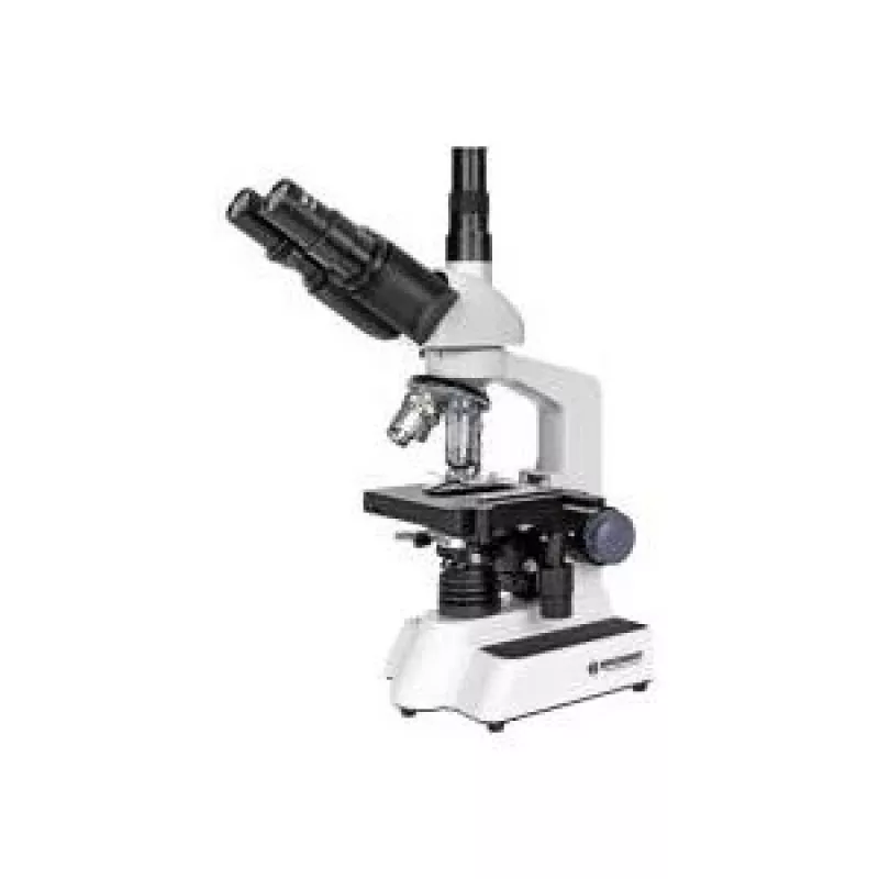 BRESSER trinokulinis šviesos mikroskopas, 40x-1000x padidinimas, LED apšvietimas, mechaninis stalelis, 5723100