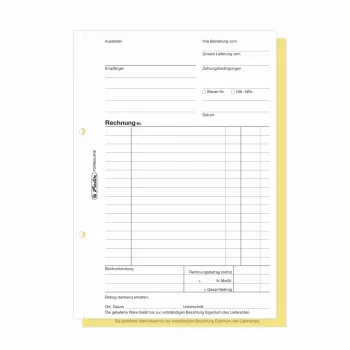 Herlitz sąskaitų faktūrų blankų knygelės A5, 2 dalių, be anglies, 4 vnt. 300003799