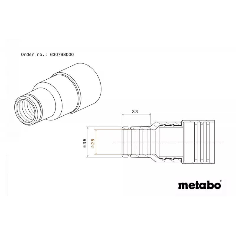 Metabo 630798000 jungiamoji mova Standard Ø28/35 mm