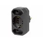 Kopp DUOversal Schuko adapterio kištukas, 2 lizdai, 16 A, 250 V, juodas 179605004