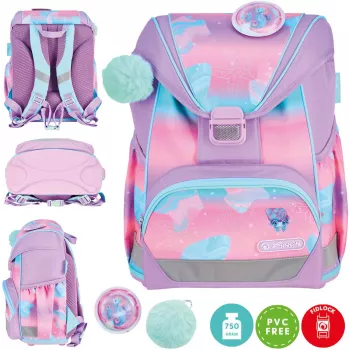 Herlitz Ultralight mokyklinė kuprinė su komplektu Seahorse Ocean Lights 6-9 metų