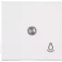 HEINRICH KOPP Paris serijos jungiklis, 2 mygtukai, įleidžiamas, 250 V, 10 A, baltas termoplastikas 490442007