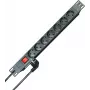 HEINRICH KOPP 19 inch 1U stovo maitinimo juosta 7 vietų Schuko juoda 2 m kabelis 16A 930705011