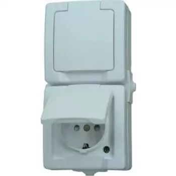 HEINRICH KOPP Paris Schuko elektros lizdas 1 vietos, grynas baltas, įleidžiamas, 16A 250V, IP20, su apsauga nuo vaikų, 136902009