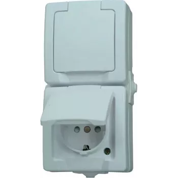 HEINRICH KOPP Paris Schuko elektros lizdas 1 vietos, grynas baltas, įleidžiamas, 16A 250V, IP20, su apsauga nuo vaikų, 136902009