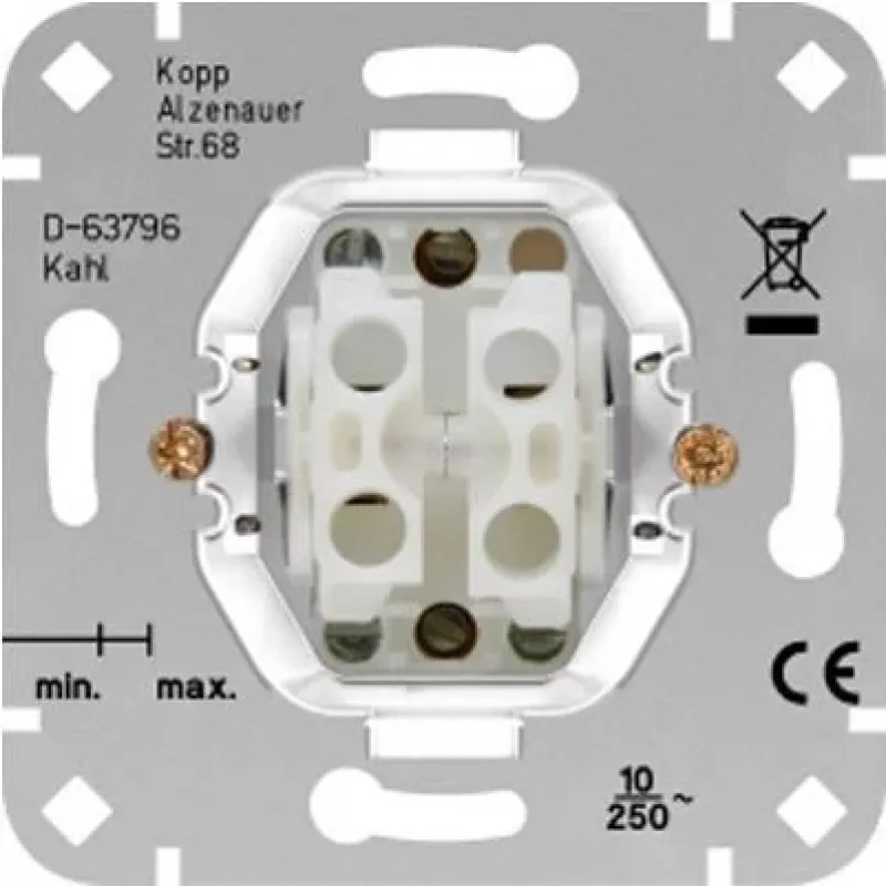 HEINRICH KOPP Žaliuzių jungiklio įdėklas HK05/HK07 Aliuminis 250V 10A 504500004