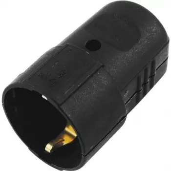 ACCESSORY Schutzkontakt Kupplung Kunststoff sw (3023620A) – Schuko lizdas, IP44, 16A, juodas
