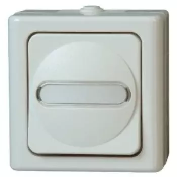 HEINRICH KOPP Universal Switch BLUE ELECTRIC arktis, paviršinis, drėgnoms patalpoms, 10A, 250V (560602007)