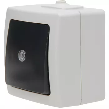 Kopp 566356003 šviesos jungiklis, termoplastikas, juodai pilkas