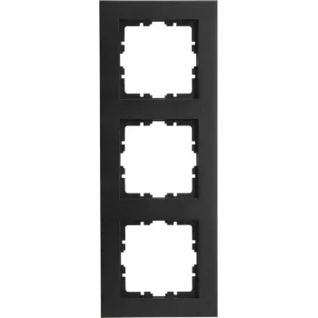 KOPP HK07 PURE 3 vietų rėmelis, matinis juodas 407050004