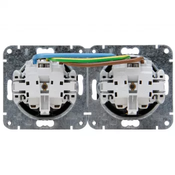 HEINRICH KOPP HK07 KombiQuick dvigubas Schuko lizdas, įleidžiamas, horizontalus, juodas 133750003