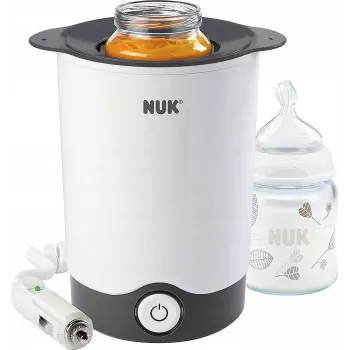 NUK Thermo Express Plus kūdikių buteliukų šildytuvas - garinis šildymas, 90 s pienui, 300W, be BPA