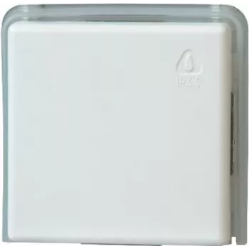 HEINRICH KOPP 623602081 Įleidžiamas dviejų krypčių jungiklio įdėklas, 10 A, 250 V AC, varžtiniai gnybtai, IP20, pilkas/baltas