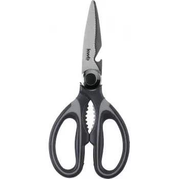 kwb 020721 Buitinės žirklės, nerūdijančio plieno ašmenys, 210 mm, juodos