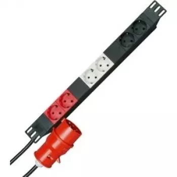 HEINRICH KOPP 19 inch stovo maitinimo juosta 6 lizdų Schuko su jungikliu, 1U, juoda 930105013