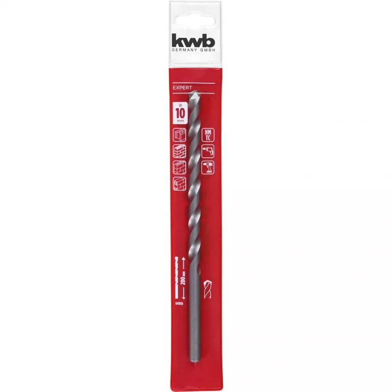 KWB 41010 mūro spiralinis grąžtas 10 mm x 200 mm