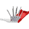 KWB 109155 HSS sukimosi grąžtų rinkinys, 9 dalių, 1,5-6,0 mm, DIN 338, šlifuoti, metalui, plastikui, medienai