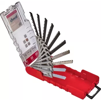 kwb 109180 pjūklelio ašmenų rinkinys, 10 dalių, T formos kotas, medienai/metalui/plastikui