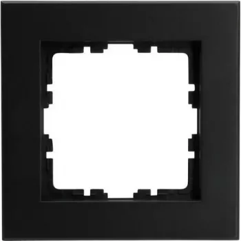 HEINRICH KOPP 1 vietos rėmelis HK07 PURE juodas matinis (86 x 86 x 9,5 mm, IP20, tvirtinimas spaustukais) 406850007