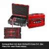 Einhell 370526 9 dalių įdėklų rinkinys E-Case dėklui, raudonas/juodas