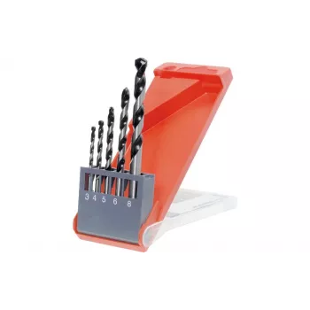 KWB Rocker medienos grąžtų rinkinys 3-8 mm, 5 dalių, su centravimo smaigaliu, plastikinėje dėžutėje 044300