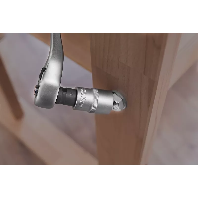 KWB 371600 lizdų adapteris 1/4 inch šešiabriaunis į 1/2 inch kvadratinį, chromo vanadžio plienas