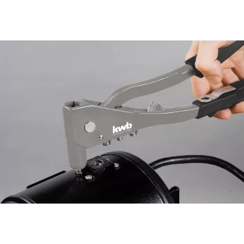 kwb 407200 aklinų kniedžių replės su 4 antgaliais (2,4–4,8 mm), rankinis kniedytuvas aliuminio ir plieno kniedėms