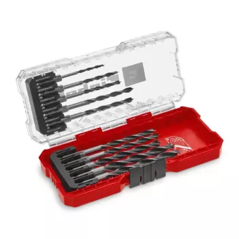 Einhell 108733 medienos spiraliniai grąžtai, 10 dalių rinkinys, 3-8 mm