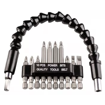 kwb 113990 11 dalių antgalių rinkinys su magnetiniu greito keitimo antgalių laikikliu, S2 plieno, 25 mm, PH/PZ/TX/SL