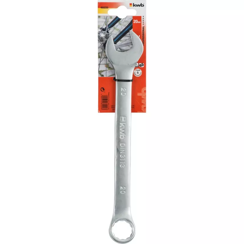 KWB 460220 Kombinuotas veržliaraktis 20 mm, chromo vanadžio plienas, DIN 3113