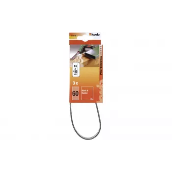 kwb 910506 šlifavimo juostelių rinkinys, grūdėtumas 60, 457 mm x 13 mm, 3 vnt.