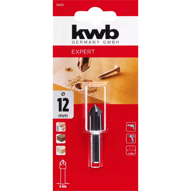KWB grąžtas-nušlifuoklis HSS 5 griovelių 12 mm DIN 335 C 704310