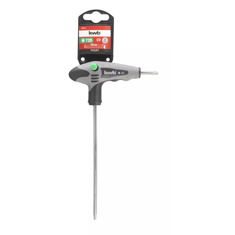 KWB TORX T25 atsuktuvas su dviejų komponentų rankena, 100 mm geležtė, chromo vanadžio plienas 689725
