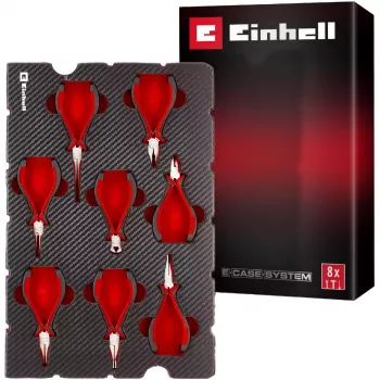 Einhell 370523 E-Case įrankio įdėklas – 8 dalių precizinių replių rinkinys E-Case S-F