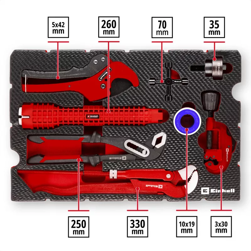 Einhell 370527 dėklų įdėklų rinkinys, 8 dalių