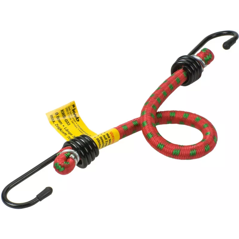 KWB 983800 tvirtinimo diržų rinkinys, 4 dalių – 2 suveržimo diržai 2,5 m x 25 mm su greito atleidimo sagtimi, 2 elastiniai diržai 1 m x 8 mm su kabliukais, juoda/oranžinė