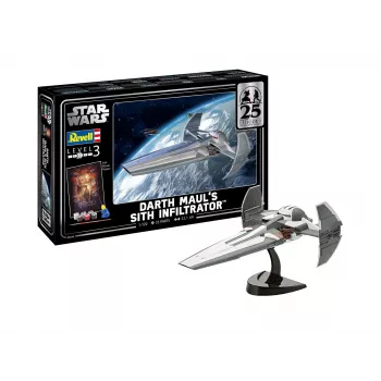 Revell 05638 Darth Maul Sith Infiltrator 1:100 mastelio modelio rinkinys dovanų rinkinys - Star Wars Episode I 25-asis jubiliejus