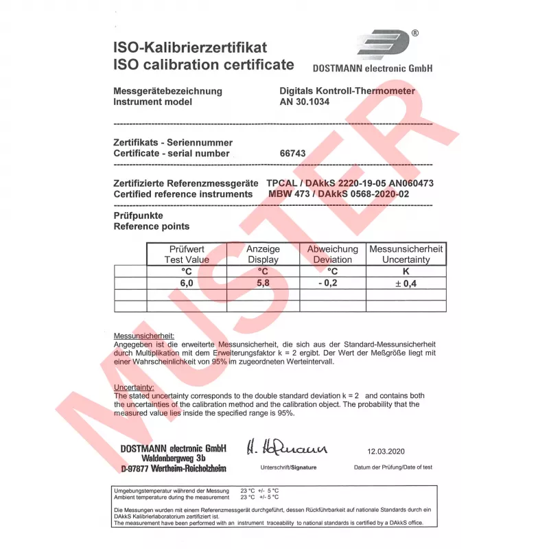 TFA Dostmann LT-102 Laidininkinis termometras Baltas (30.1034.K)