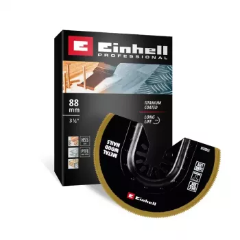 Einhell 708058 BIM-TI 88 mm bimetalinis pusapvalis panardinimo pjovimo diskas osciliaciniams daugiafunkciams įrankiams