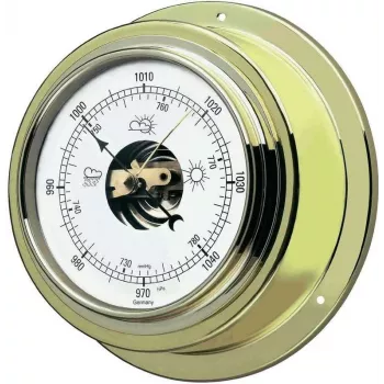 TFA Dostmann žalvarinis sieninis barometras 29.4010B - analoginis oro slėgio matuoklis, 980-1050 hPa