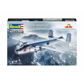 Revell 05643 Flying B-25J Mitchell lėktuvo modelio rinkinys 1:48 mastelio, 137 dalys, 4 sudėtingumo lygis
