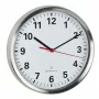 TFA Dostmann 60.3529.02 radijo bangomis valdomas sieninis laikrodis 220 mm aliuminis, tylus slenkantis mechanizmas