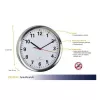 TFA Dostmann 60.3529.02 radijo bangomis valdomas sieninis laikrodis 220 mm aliuminis, tylus slenkantis mechanizmas