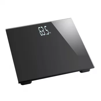 TFA Dostmann 98.1107 skaitmeninės asmeninės svarstyklės - 180 kg, saugaus stiklo platforma, LCD ekranas, įjungiamos lipant, vienetai kg/lb/st